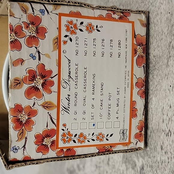 Vintage Saltera Winter Dogwood Japanese Ramekin set new in box - Picture 9 of 9